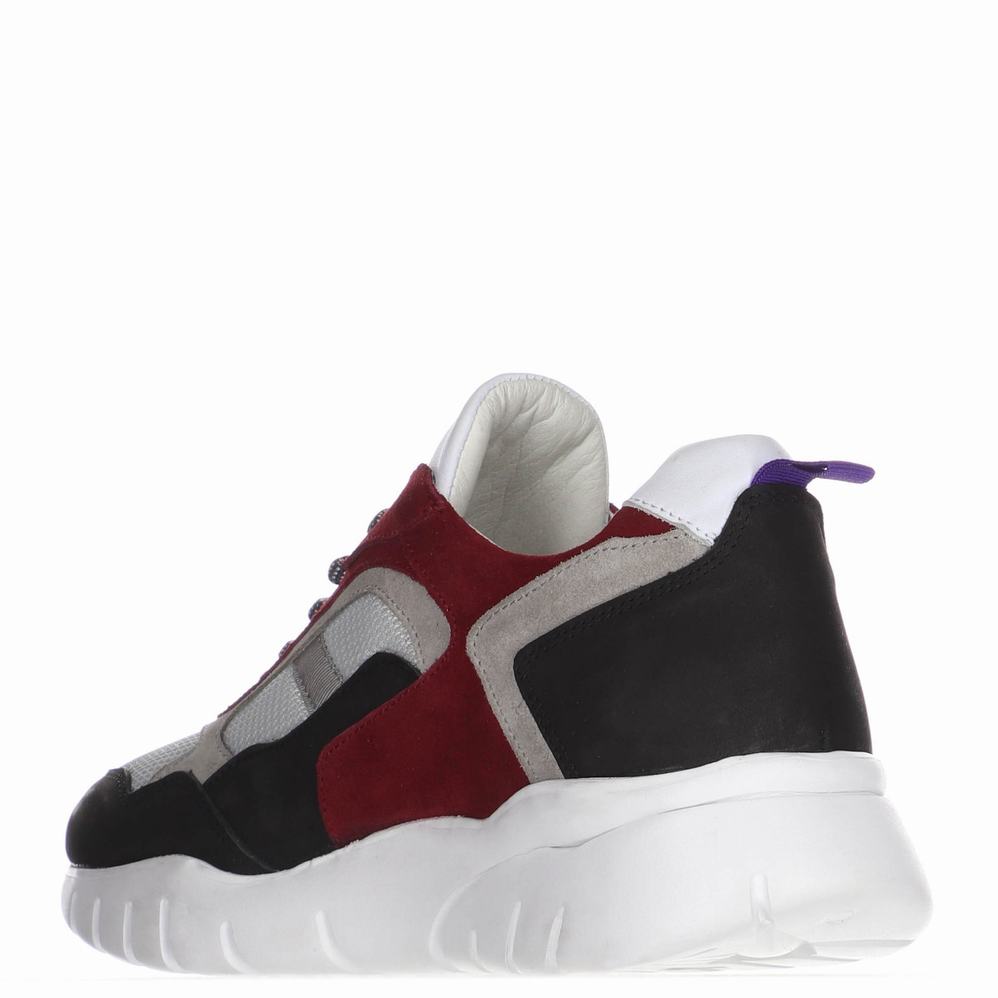 Pajar Cam Sneakers Heren Zwart Bordeaux | HZR9477QD