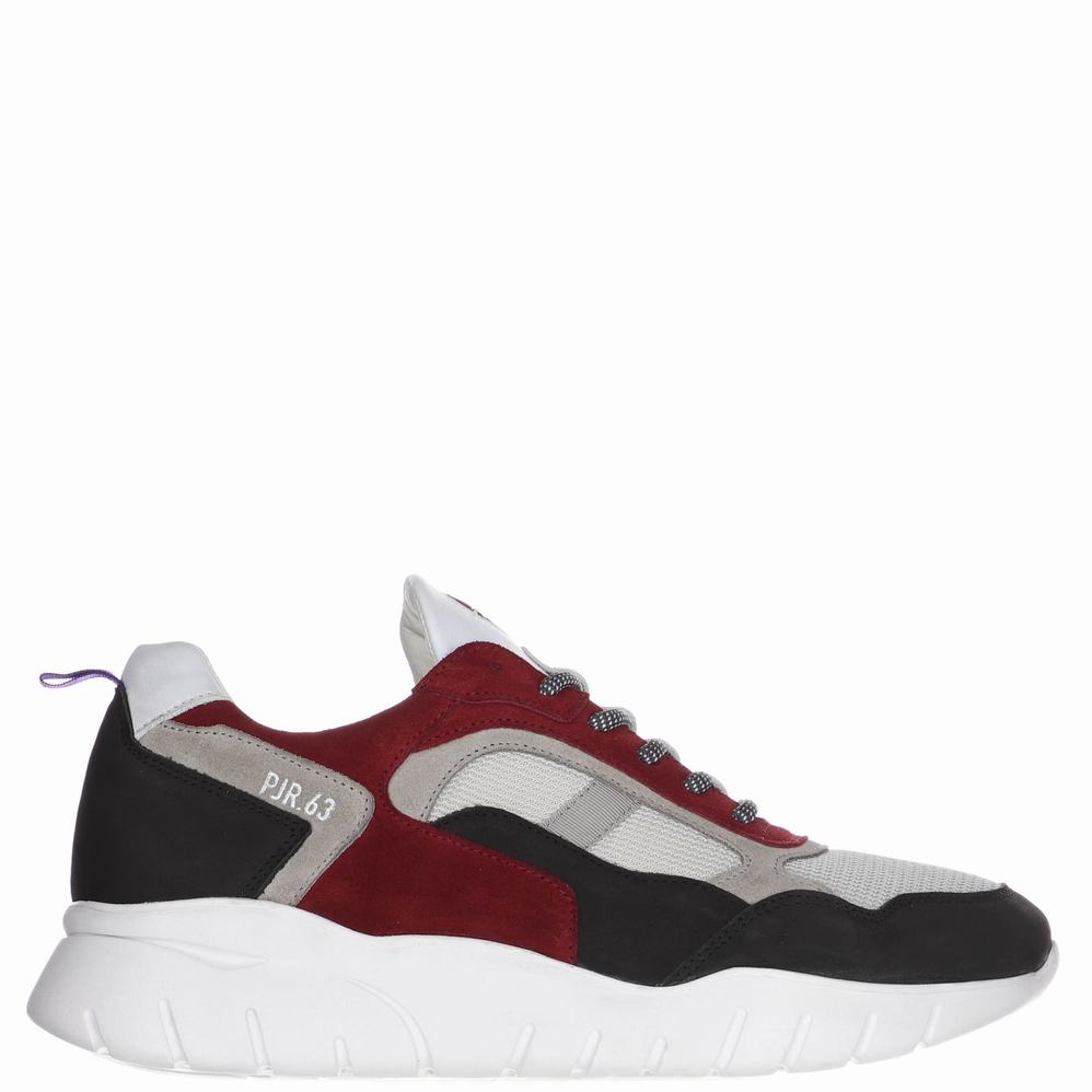 Pajar Cam Sneakers Heren Zwart Bordeaux | HZR9477QD