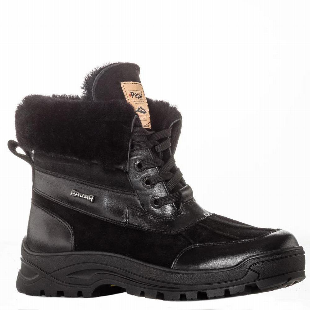 Pajar Clermont G Ice Gripper Winterschoenen Heren Zwart | EUL9912CD