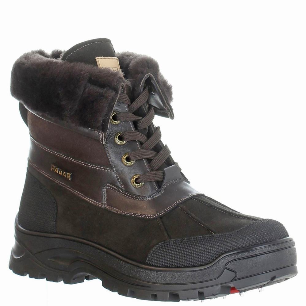 Pajar Malcolm Ice Gripper Winterschoenen Heren Donkerbruin | ORE7783TR