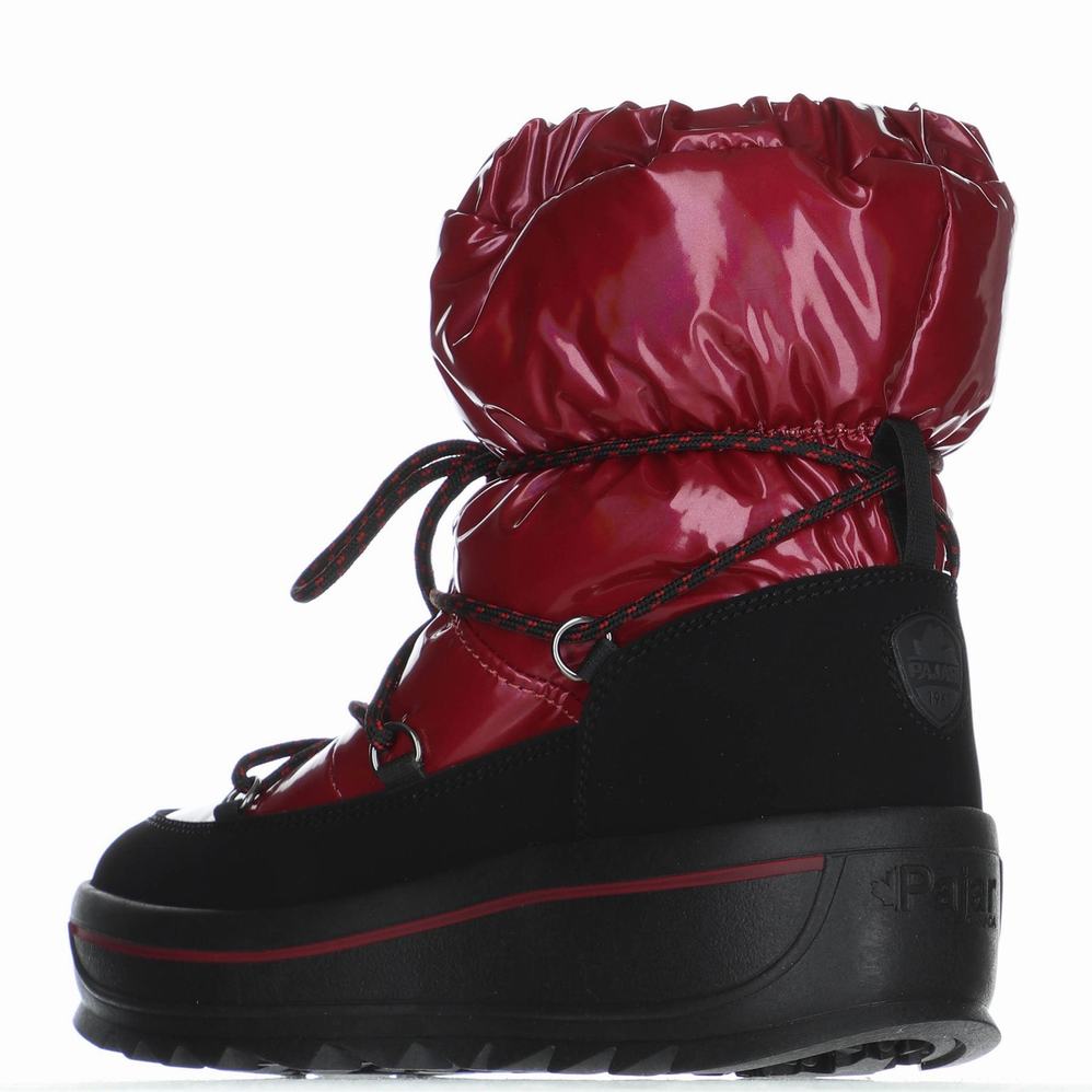 Pajar Taya Nylon Ice Gripper Snowboots Dames Rood | IZT7379LW