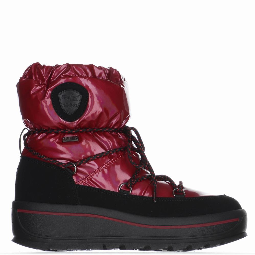 Pajar Taya Nylon Ice Gripper Snowboots Dames Rood | IZT7379LW