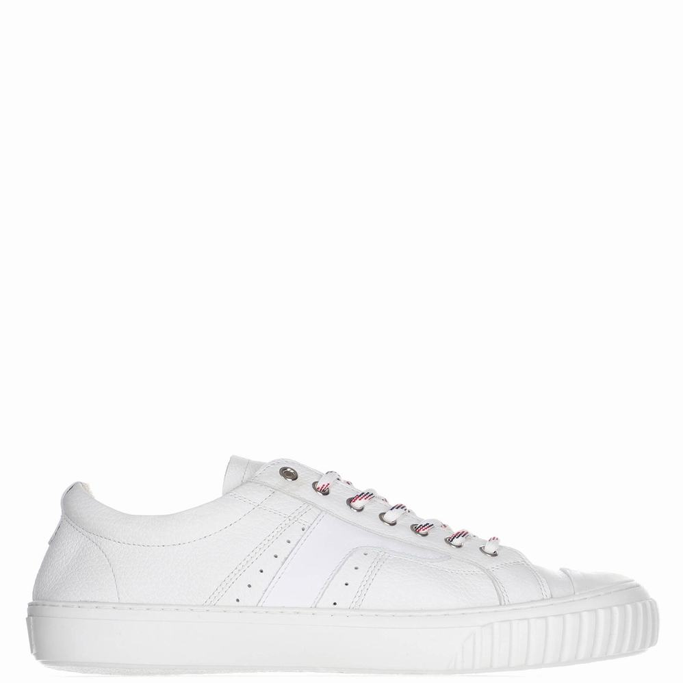 Pajar Trevor Leren Sneakers Heren Wit | ZWG8417KC