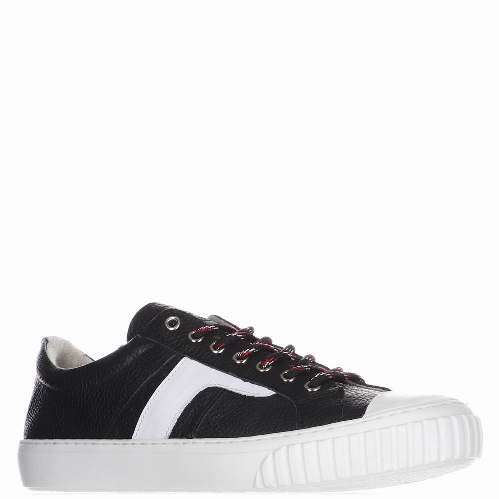 Pajar Trevor Leren Sneakers Heren Zwart | IAW2416ZL