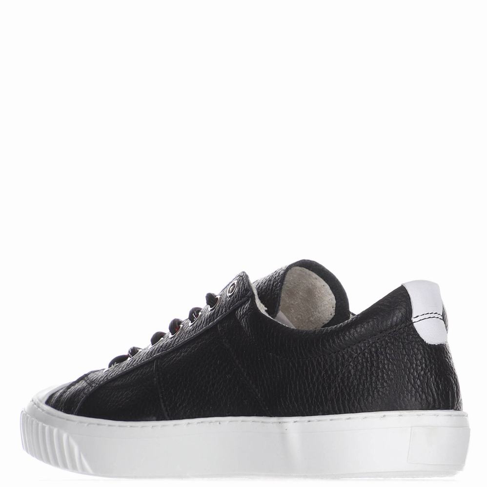 Pajar Trevor Leren Sneakers Heren Zwart | IAW2416ZL