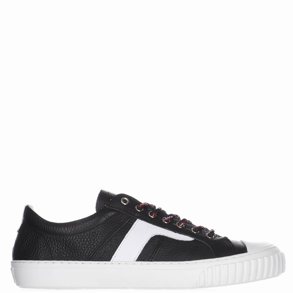 Pajar Trevor Leren Sneakers Heren Zwart | IAW2416ZL