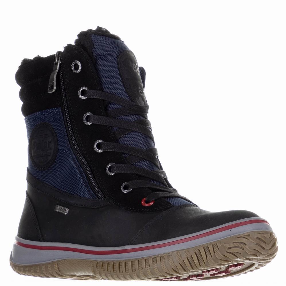 Pajar Trooper 2.0 Ice Gripper Winterschoenen Heren Zwart Donkerblauw | XIN1471NU