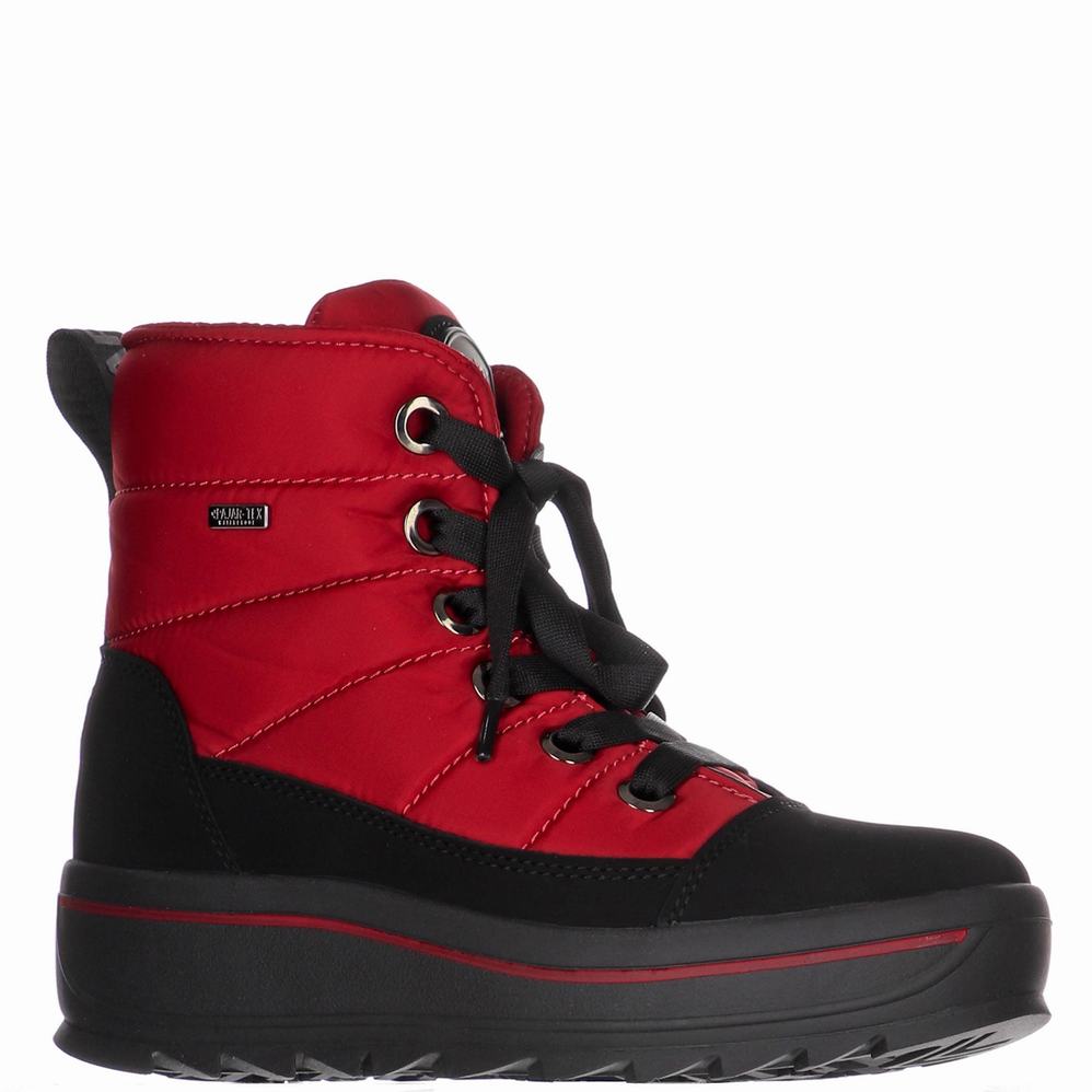 Pajar Tyra Ice Gripper Snowboots Dames Rood Zwart | WLN8020TM