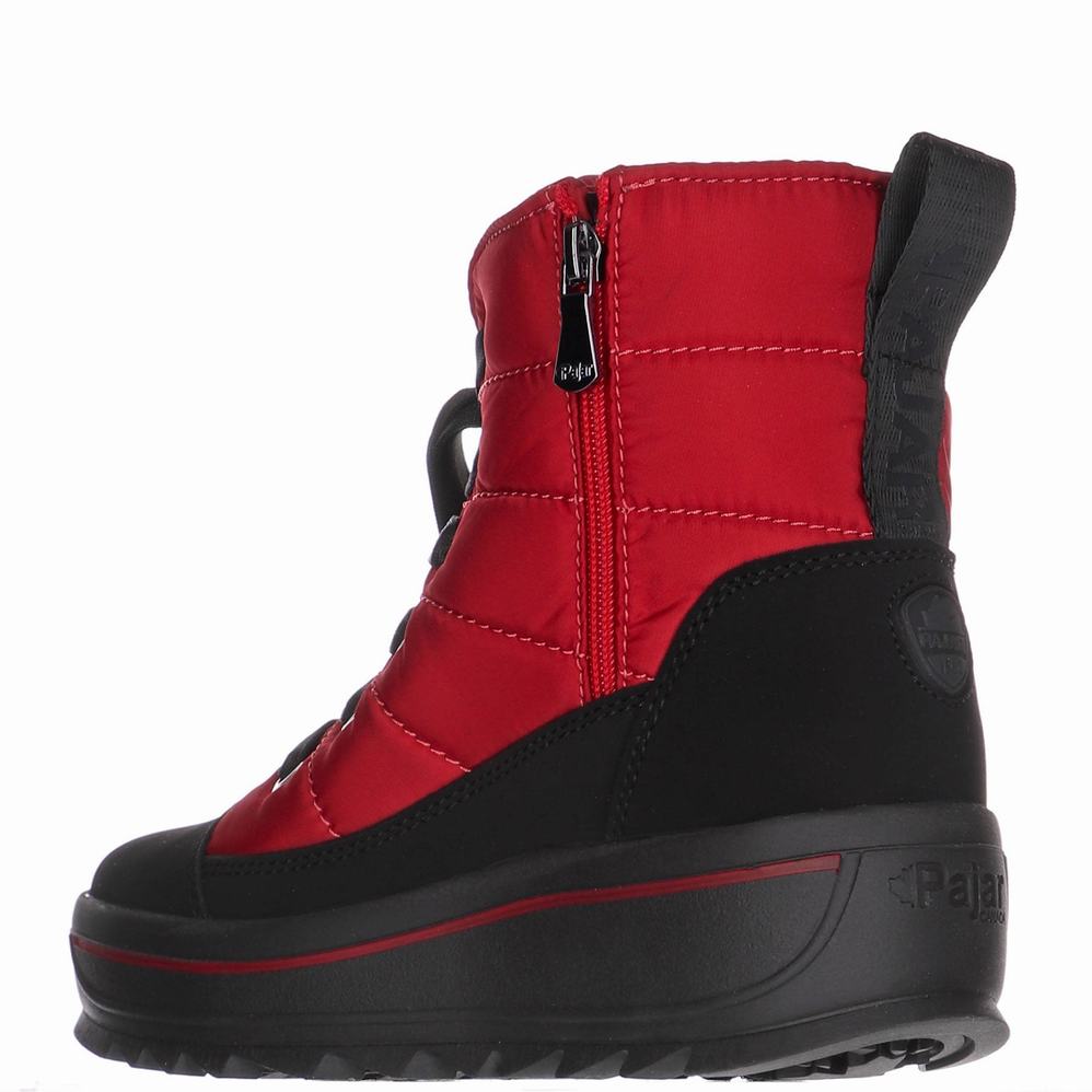 Pajar Tyra Ice Gripper Snowboots Dames Rood Zwart | WLN8020TM